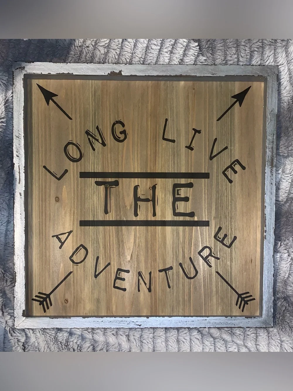 Rustic Wooden Wall Sign - Long Live the Adventure
